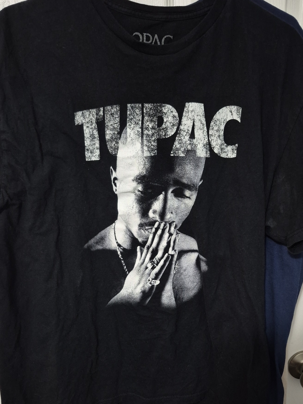 Kids Black Graphic Tee with Tupac Print